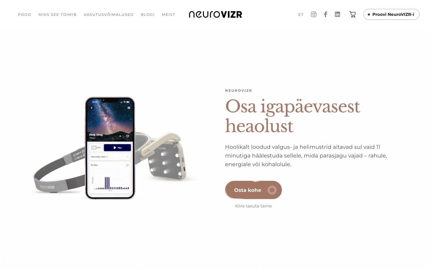 NeuroVizr — veebileht